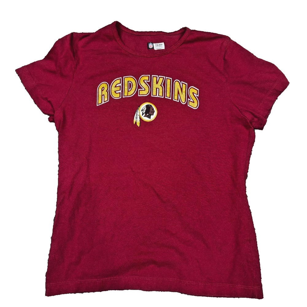 Washington Redskins Womens Large Burgundy T Shirt NFL Team Apparel Logo